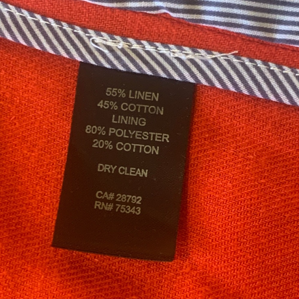 Willi Smith Blazer Jacket Medium Red Lined Blend … - image 7